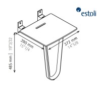 MEDIDAS ASIENTO DUCHA PLEGABLE CON SOPORTE A SUELO SOLID ESTOLI